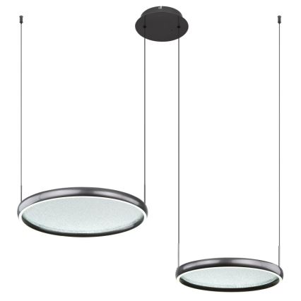 Globo - LED Reguliuojamas pakabinamas sietynas LED/50W/230V 2700-6000K juoda + nuotolinio valdymo pultas