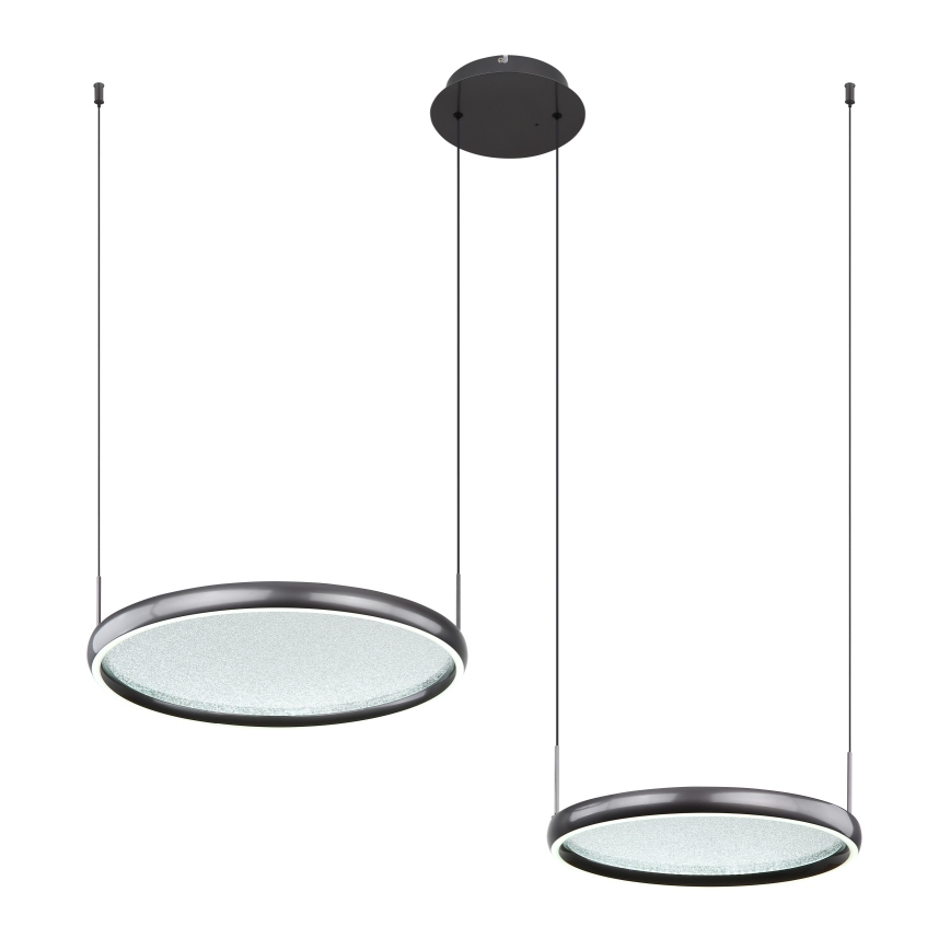 Globo - LED Reguliuojamas pakabinamas sietynas LED/50W/230V 2700-6000K juoda + nuotolinio valdymo pultas