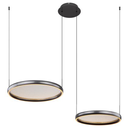 Globo - LED Reguliuojamas pakabinamas sietynas LED/50W/230V 2700-6000K juoda + nuotolinio valdymo pultas