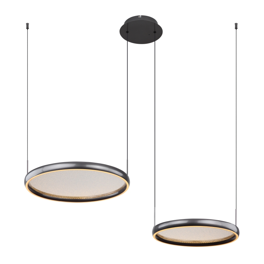Globo - LED Reguliuojamas pakabinamas sietynas LED/50W/230V 2700-6000K juoda + nuotolinio valdymo pultas