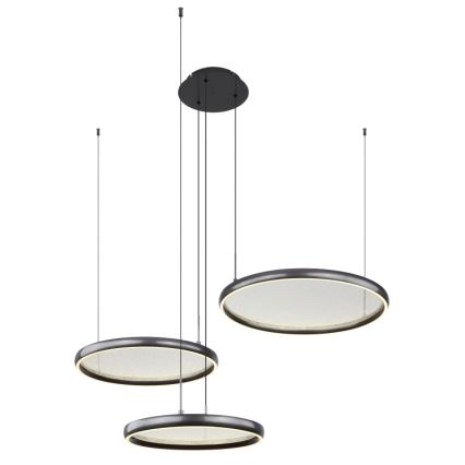 Globo - LED Reguliuojamas pakabinamas sietynas LED/55W/230V 2700-6000K juoda + nuotolinio valdymo pultas