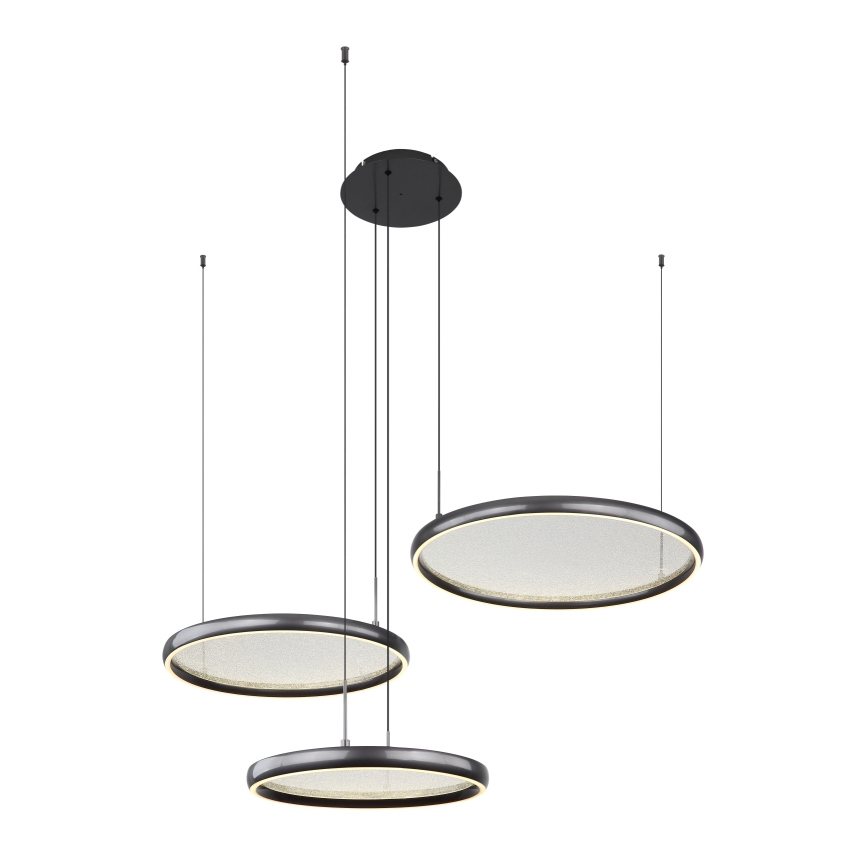 Globo - LED Reguliuojamas pakabinamas sietynas LED/55W/230V 2700-6000K juoda + nuotolinio valdymo pultas