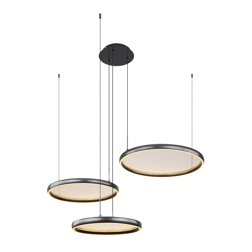 Globo - LED Reguliuojamas pakabinamas sietynas LED/55W/230V 2700-6000K juoda + nuotolinio valdymo pultas