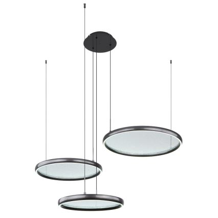 Globo - LED Reguliuojamas pakabinamas sietynas LED/55W/230V 2700-6000K juoda + nuotolinio valdymo pultas