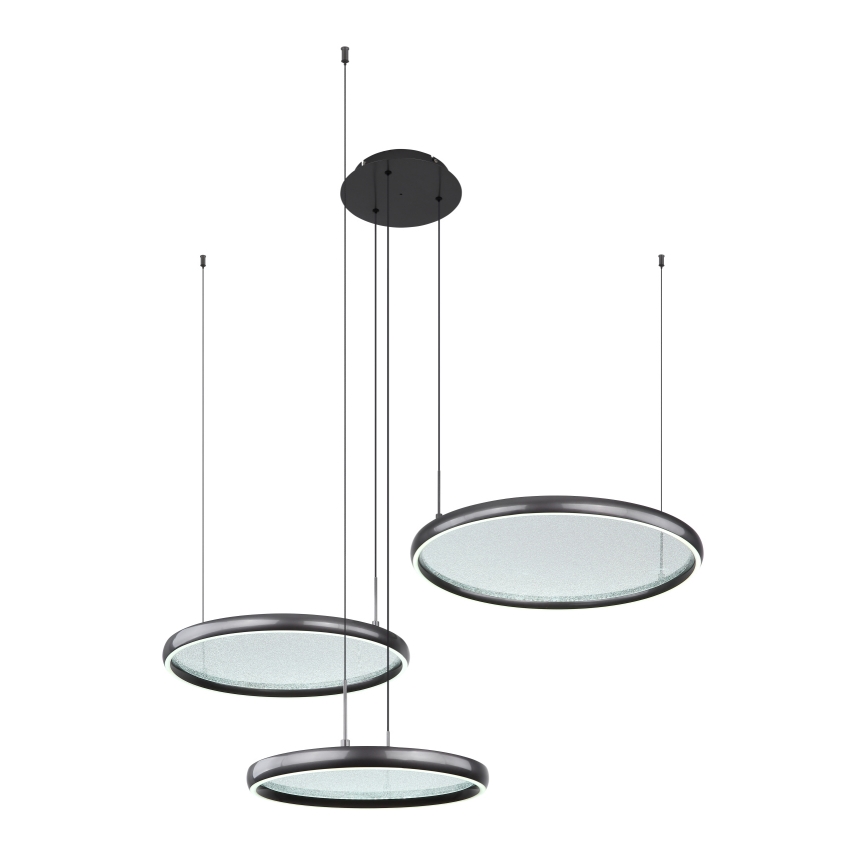 Globo - LED Reguliuojamas pakabinamas sietynas LED/55W/230V 2700-6000K juoda + nuotolinio valdymo pultas