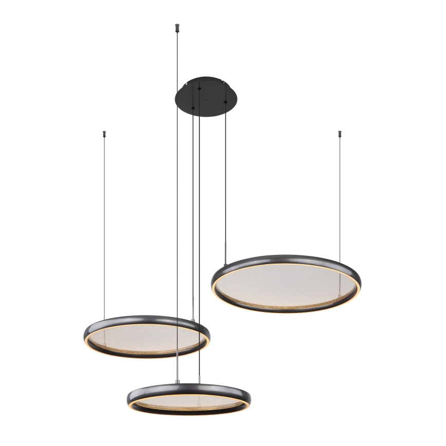 Globo - LED Reguliuojamas pakabinamas sietynas LED/55W/230V 2700-6000K juoda + nuotolinio valdymo pultas