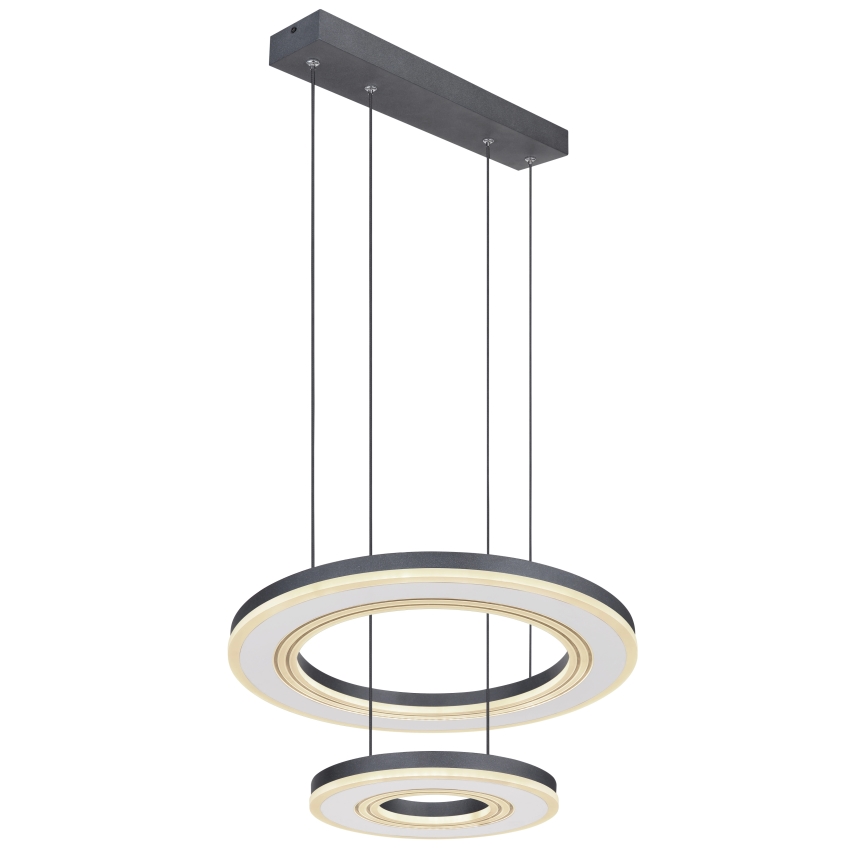 Globo - LED Reguliuojamas pakabinamas sietynas LED/50W/230V 2700-6000K diametras 50 cm juoda + nuotolinio valdymo pultas