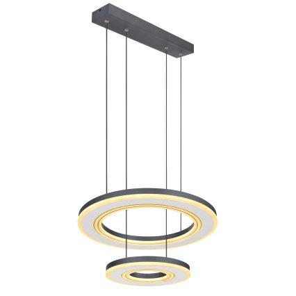 Globo - LED Reguliuojamas pakabinamas sietynas LED/50W/230V 2700-6000K diametras 50 cm juoda + nuotolinio valdymo pultas