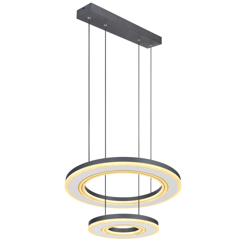 Globo - LED Reguliuojamas pakabinamas sietynas LED/50W/230V 2700-6000K diametras 50 cm juoda + nuotolinio valdymo pultas