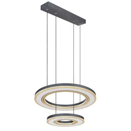 Globo - LED Reguliuojamas pakabinamas sietynas LED/50W/230V 2700-6000K diametras 50 cm juoda + nuotolinio valdymo pultas