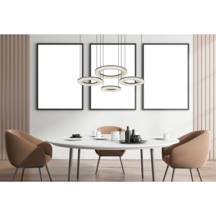 Globo - LED Reguliuojamas pakabinamas sietynas LED/80W/230V 2700-6000K juoda + nuotolinio valdymo pultas