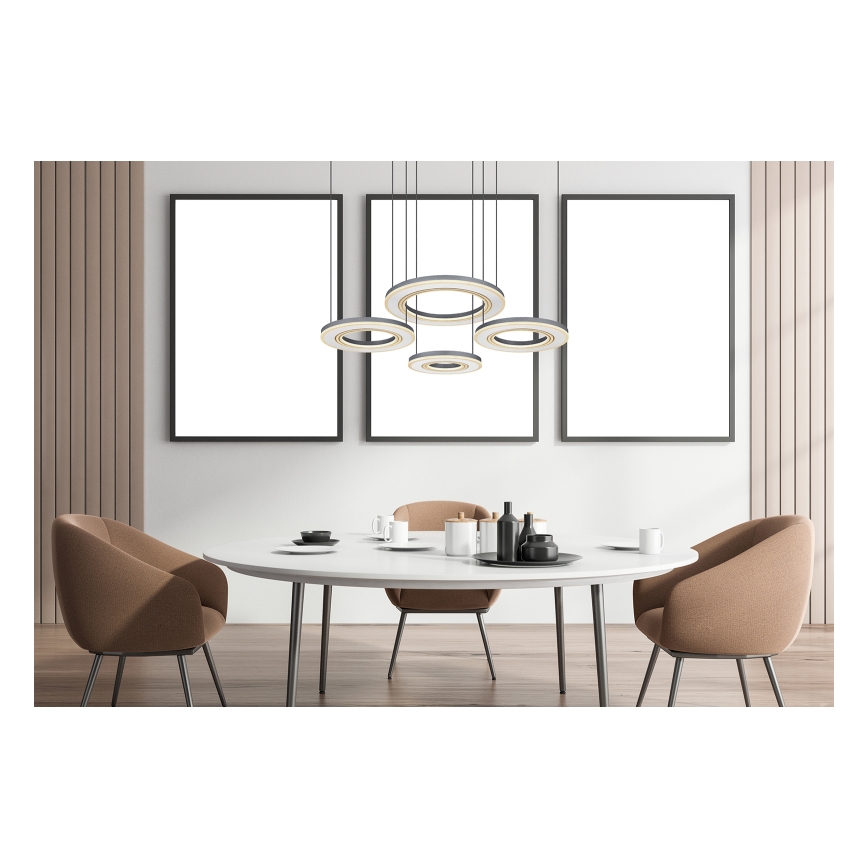 Globo - LED Reguliuojamas pakabinamas sietynas LED/80W/230V 2700-6000K juoda + nuotolinio valdymo pultas
