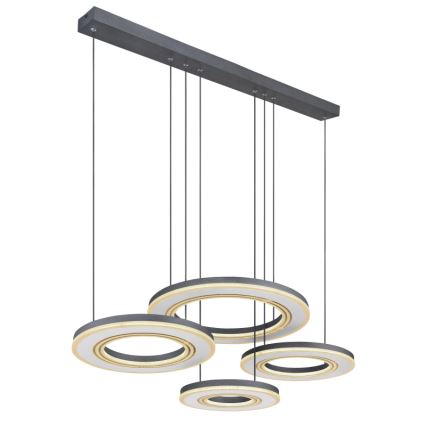 Globo - LED Reguliuojamas pakabinamas sietynas LED/80W/230V 2700-6000K juoda + nuotolinio valdymo pultas