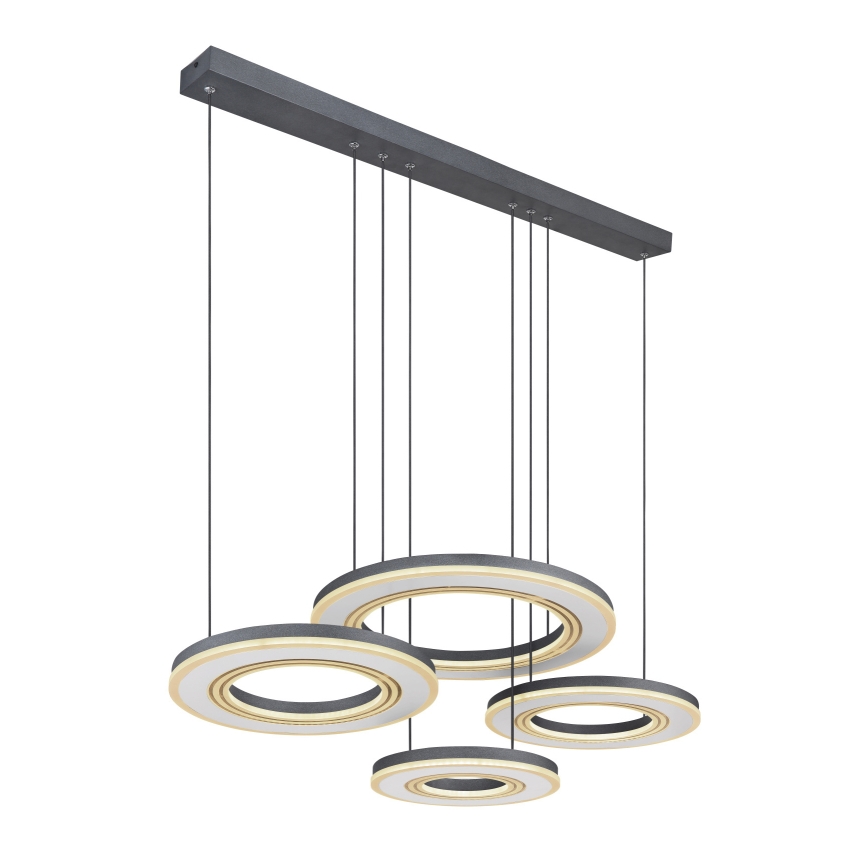 Globo - LED Reguliuojamas pakabinamas sietynas LED/80W/230V 2700-6000K juoda + nuotolinio valdymo pultas