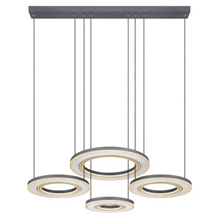 Globo - LED Reguliuojamas pakabinamas sietynas LED/80W/230V 2700-6000K juoda + nuotolinio valdymo pultas