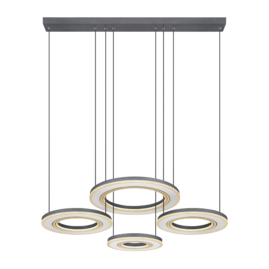 Globo - LED Reguliuojamas pakabinamas sietynas LED/80W/230V 2700-6000K juoda + nuotolinio valdymo pultas