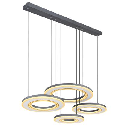 Globo - LED Reguliuojamas pakabinamas sietynas LED/80W/230V 2700-6000K juoda + nuotolinio valdymo pultas
