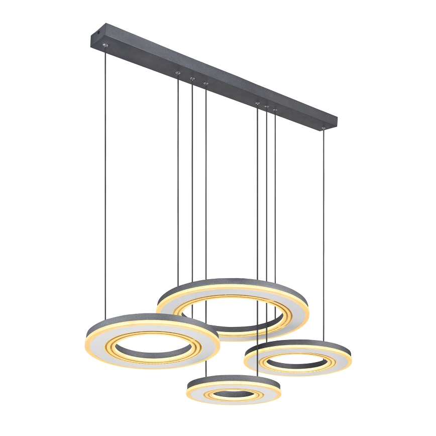 Globo - LED Reguliuojamas pakabinamas sietynas LED/80W/230V 2700-6000K juoda + nuotolinio valdymo pultas