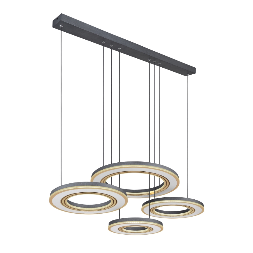 Globo - LED Reguliuojamas pakabinamas sietynas LED/80W/230V 2700-6000K juoda + nuotolinio valdymo pultas