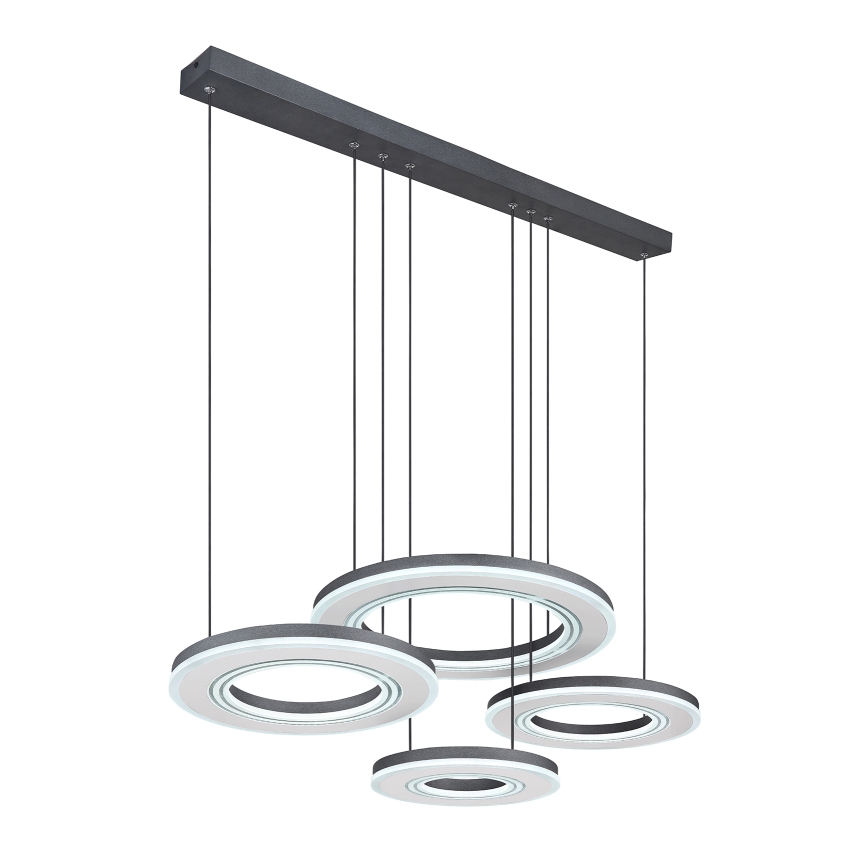 Globo - LED Reguliuojamas pakabinamas sietynas LED/80W/230V 2700-6000K juoda + nuotolinio valdymo pultas