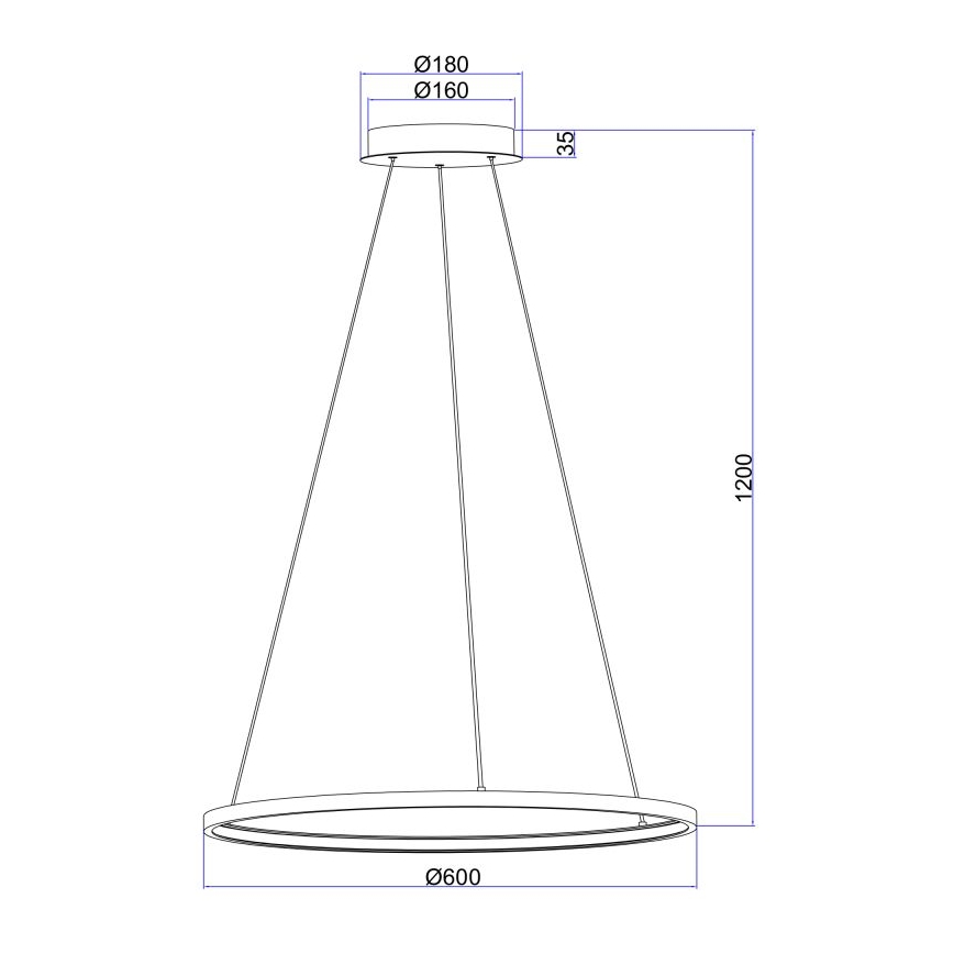 Globo - LED sietynas, kabinamas ant virvės LED/29W/230V