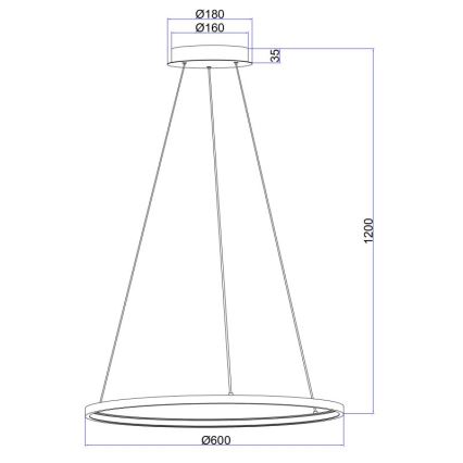 Globo - LED sietynas, kabinamas ant virvės LED/29W/230V