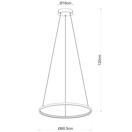 Globo - LED Pakabinamas sietynas LED/29W/230V ruda