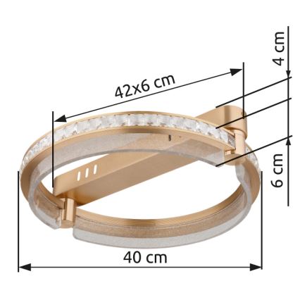 Globo - LED Pritemdomi krištoliniai lubiniai šviestuvai LED/36W/230V 2700K-6000K + nuotolinio valdymo pultas