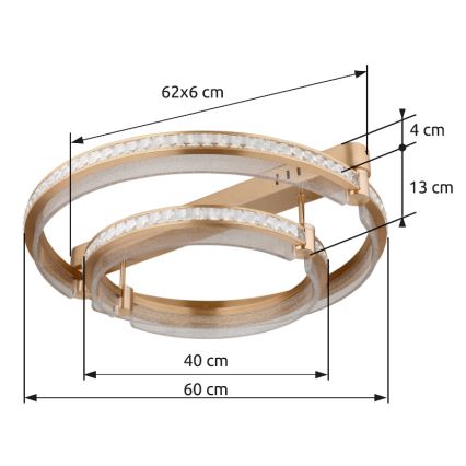 Globo - LED Pritemdomas lubinis šviestuvas LED/78W/230V 2700K-6000K + nuotolinio valdymo pultas