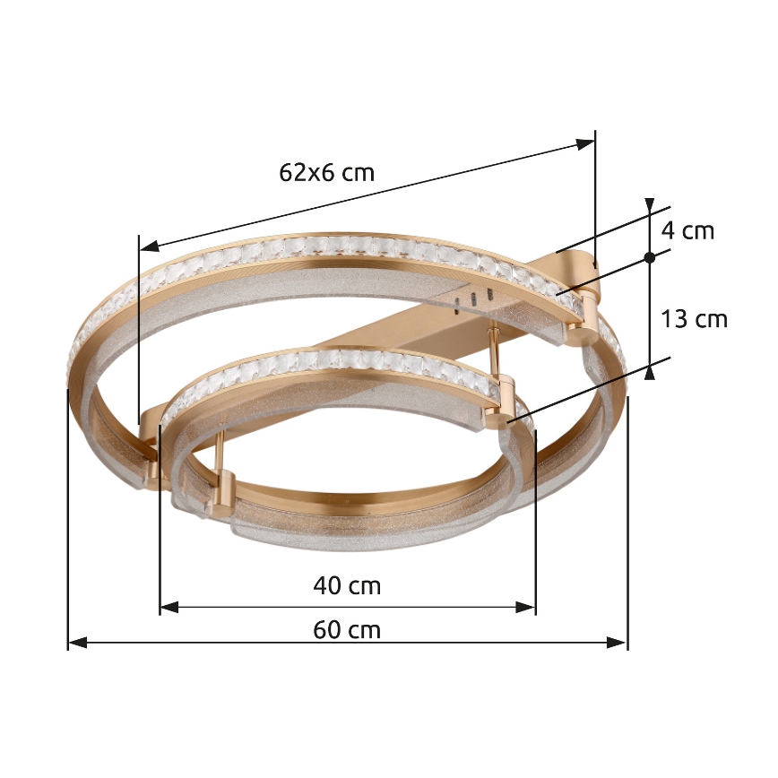 Globo - LED Pritemdomas lubinis šviestuvas LED/78W/230V 2700K-6000K + nuotolinio valdymo pultas