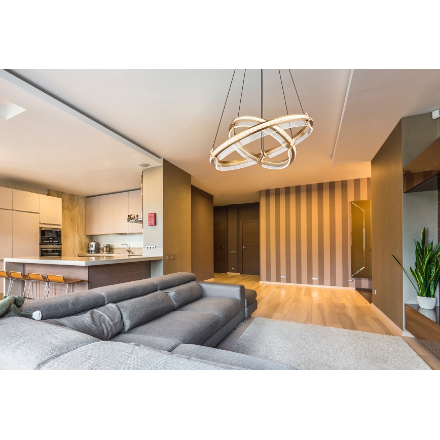 Globo - LED šviesos reguliavimas krištolas Sietynas ant stygos LED/78W/230V 2700K-6000K + nuotolinio valdymo pultas