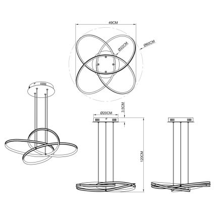 Globo - LED Pakabinamas sietynas LED/30W/230V