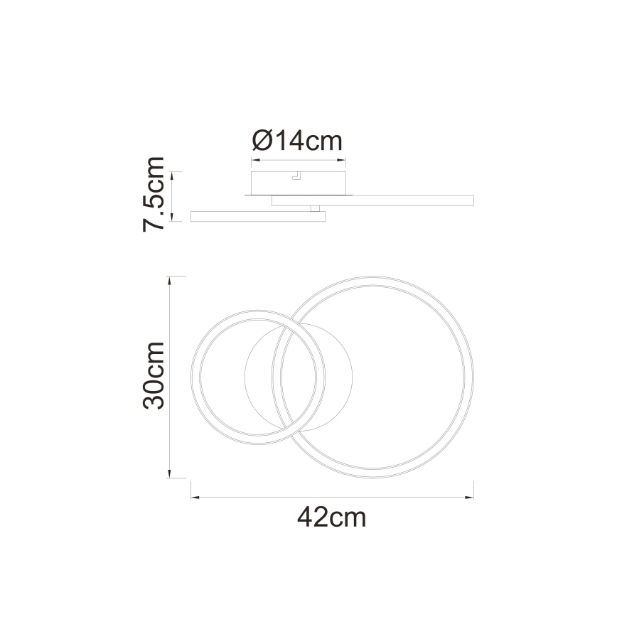Globo - LED Ant pagrindo montuojamas sietynas LED/18W/230V
