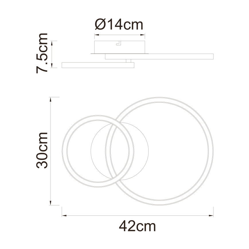 Globo - LED Ant pagrindo montuojamas sietynas LED/18W/230V