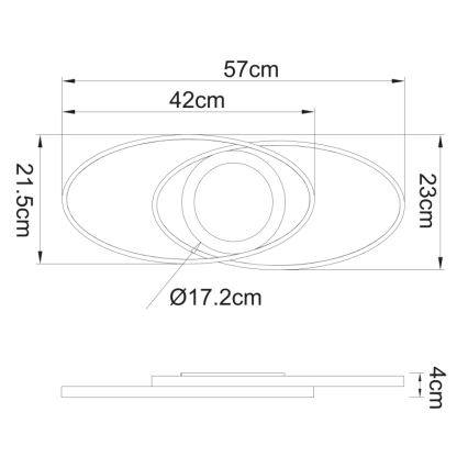 Globo - LED Lubinis šviestuvas LED/24W/230V