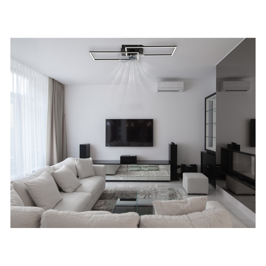 Globo - dimeriuojamas LED lubinis šviestuvas su ventiliatoriumi LED/38W/230V 3000-6500K + nuotolinis valdymas