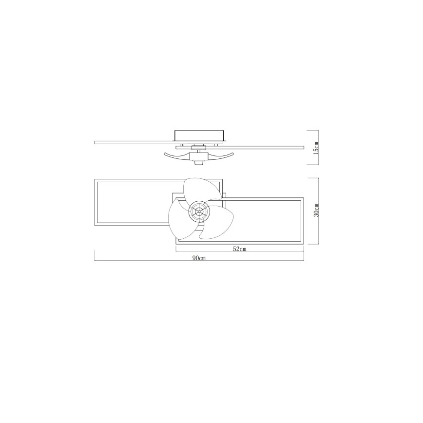 Globo - dimeriuojamas LED lubinis šviestuvas su ventiliatoriumi LED/38W/230V 3000-6500K + nuotolinis valdymas