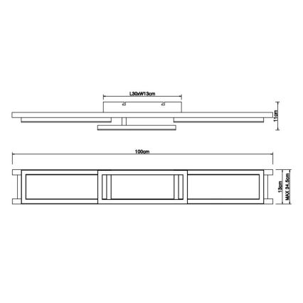 Globo - LED Pritemdomas lubinis šviestuvas LED/30W/230V 2700-6500K + nuotolinio valdymo pultas