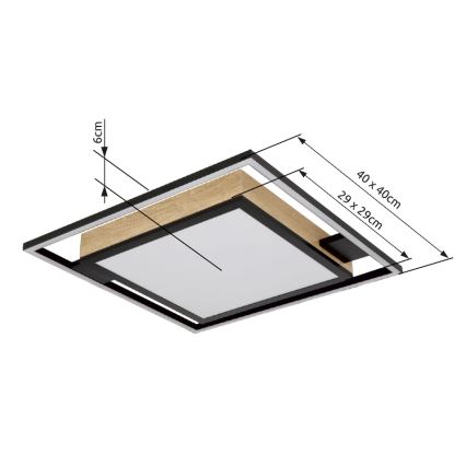 Globo - LED Pritemdomas lubinis šviestuvas LED/40W/230V 2700-6500K + nuotolinio valdymo pultas