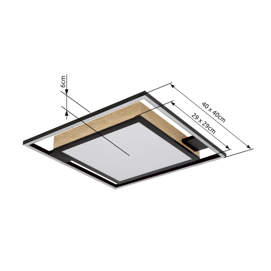 Globo - LED Pritemdomas lubinis šviestuvas LED/40W/230V 2700-6500K + nuotolinio valdymo pultas
