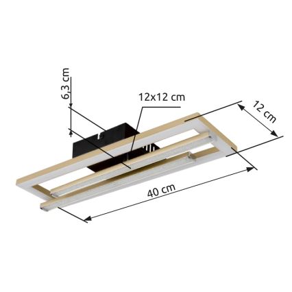 Globo - LED lubinis šviestuvas LED/24W/230V 4000K auksas