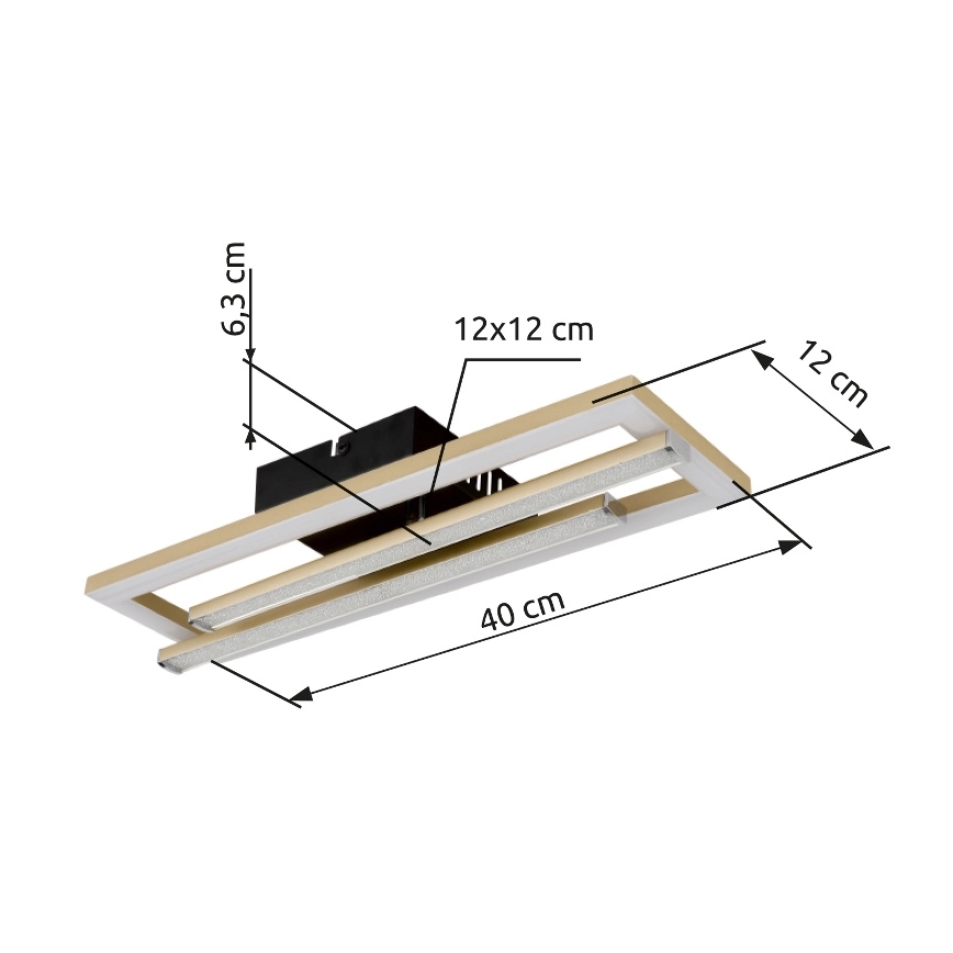 Globo - LED lubinis šviestuvas LED/24W/230V 4000K auksas