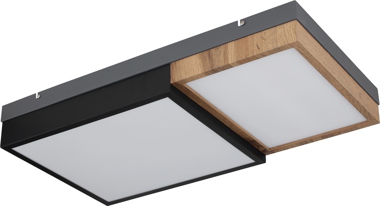 Globo 67286-30 - LED lubinis šviestuvas GUNDI LED/30W/230V 35x65 cm ruda/juoda