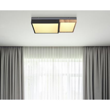 Globo 67286-30 - LED lubinis šviestuvas GUNDI LED/30W/230V 35x65 cm ruda/juoda