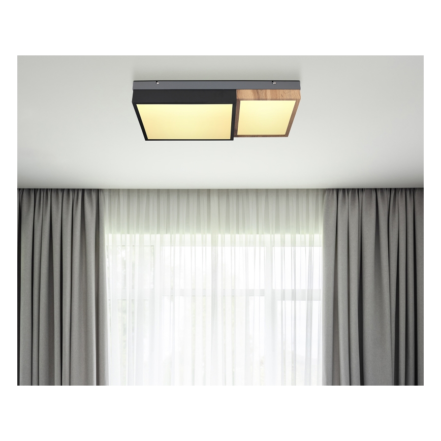 Globo 67286-30 - LED lubinis šviestuvas GUNDI LED/30W/230V 35x65 cm ruda/juoda
