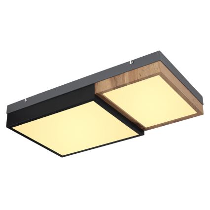 Globo 67286-30 - LED lubinis šviestuvas GUNDI LED/30W/230V 35x65 cm ruda/juoda