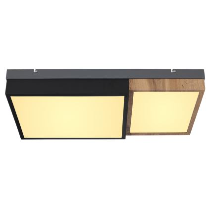Globo 67286-30 - LED lubinis šviestuvas GUNDI LED/30W/230V 35x65 cm ruda/juoda