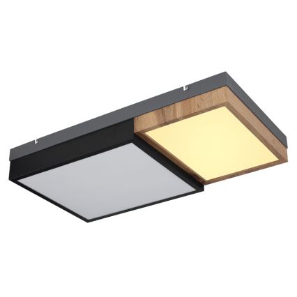 Globo 67286-30 - LED lubinis šviestuvas GUNDI LED/30W/230V 35x65 cm ruda/juoda