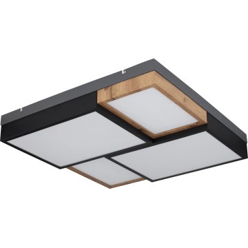 Globo 67286-50 - LED lubinis šviestuvas GUNDI LED/50W/230V 60x60 cm ruda/juoda