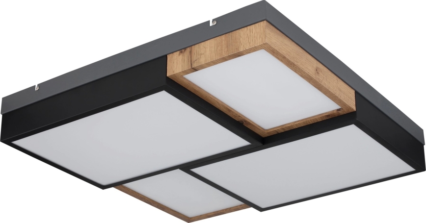 Globo 67286-50 - LED lubinis šviestuvas GUNDI LED/50W/230V 60x60 cm ruda/juoda